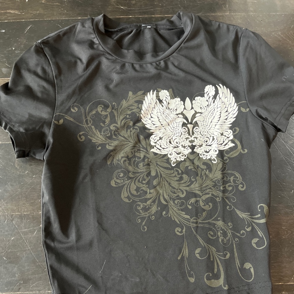 Black Graphic Baby Tee